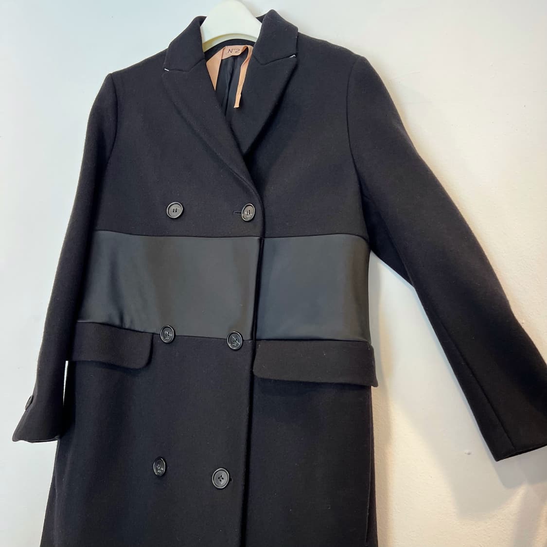 N21 블랙 울 코트 상품이미지4