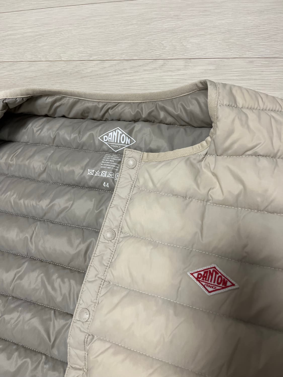 단톤 경량 패딩 구스 다운 베이지 44 상품이미지2