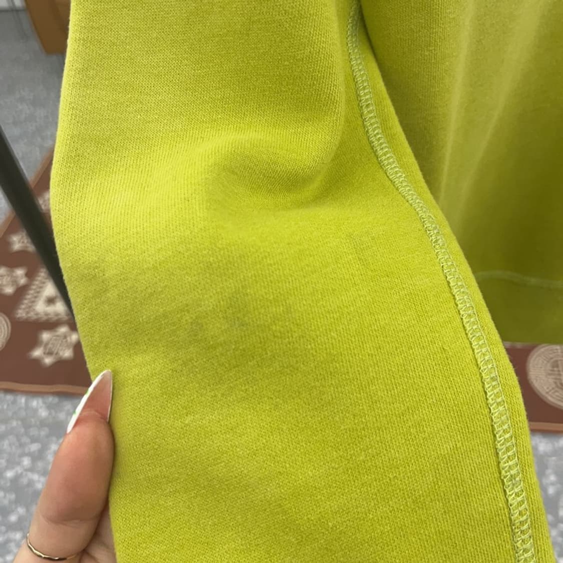 아베크롬비 Y2K 00's 라임그린 기모 후드집업 L C08854 상품이미지8