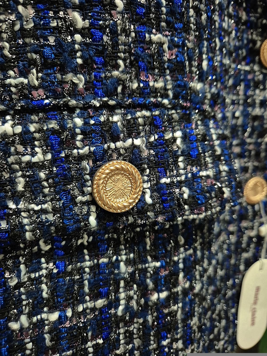 마리끌레르 트위드 자켓. 블루 상품이미지7