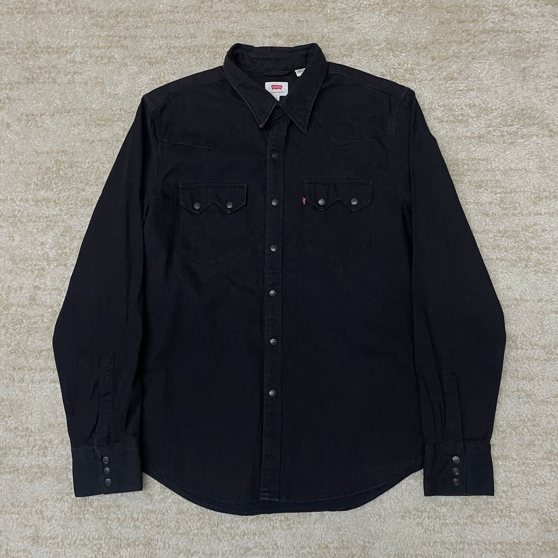 [M] Levis 리바이스 바스토우 웨스턴 블랙 데님셔츠 자켓 상품이미지1