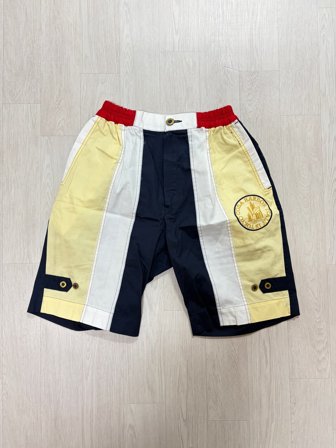 일본 빈티지 컬러 반바지 코튼팬츠 상품이미지1