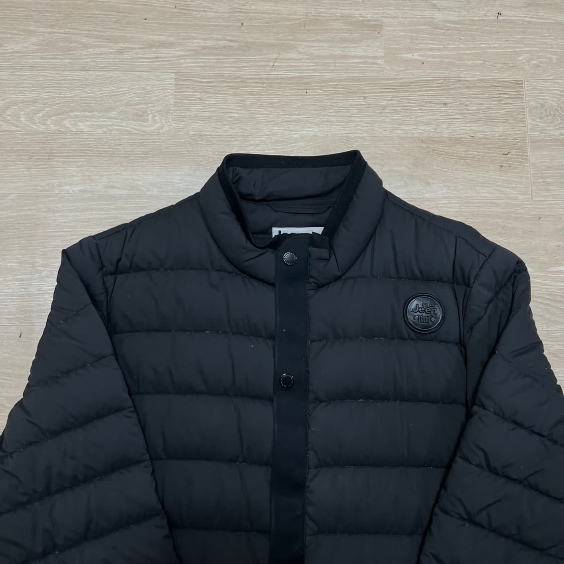 지프 JEEP 덕다운 로고 와펜 경량패딩 점퍼 [블랙] XL/105 상품이미지2