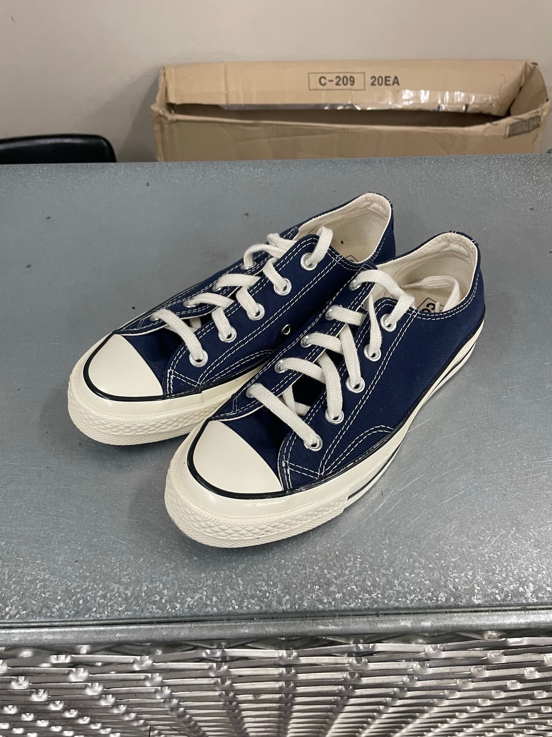 컨버스 척 70 빈티지 캔버스 로우 미드나잇 네이비 230 상품이미지2