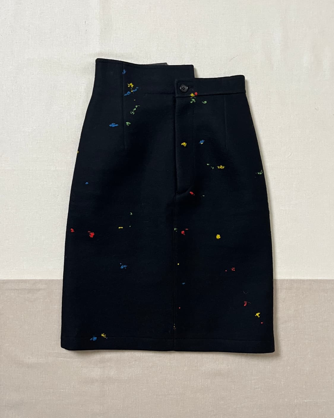 80s 꼼데가르송 네프 멜튼 울 스커트 comme des garcons 상품이미지1