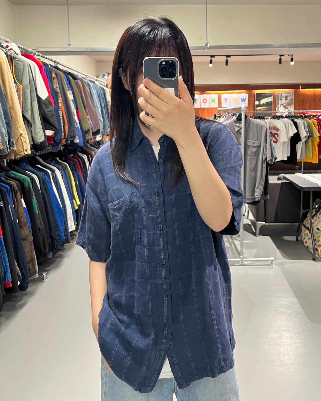 IZOD 반팔 체크 셔츠 상품이미지1