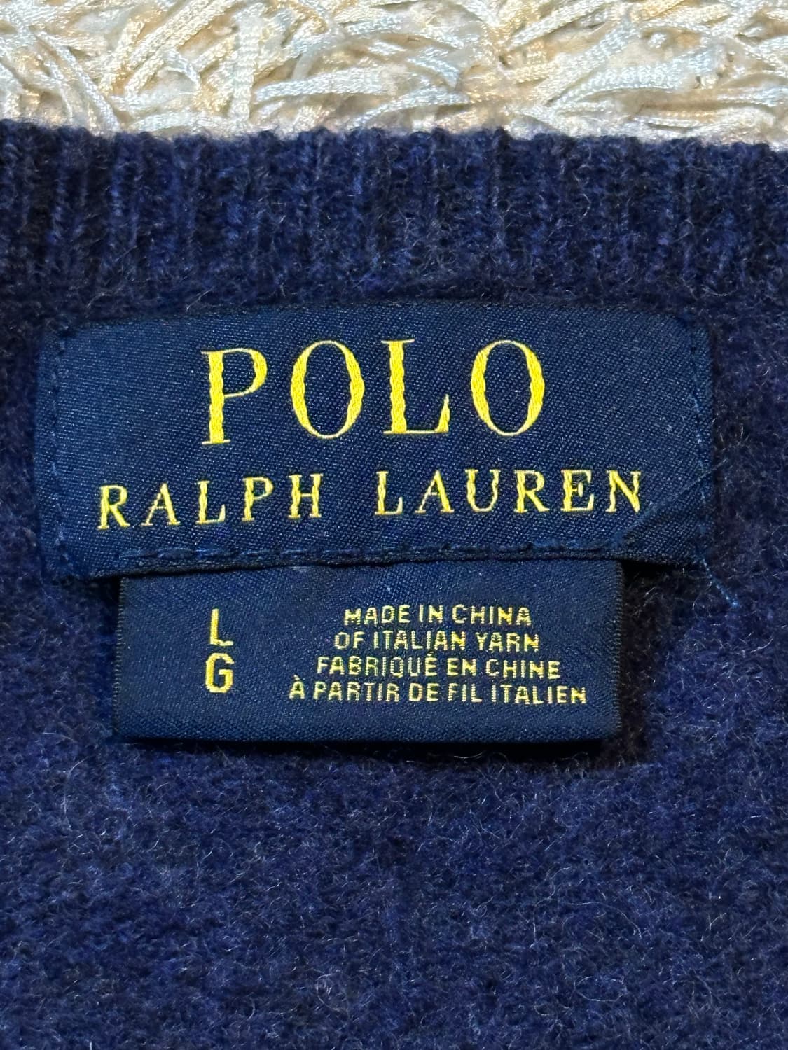 폴로 랄프로렌 신형 레드포니 라운드넥 울 니트 네이비 상품이미지4