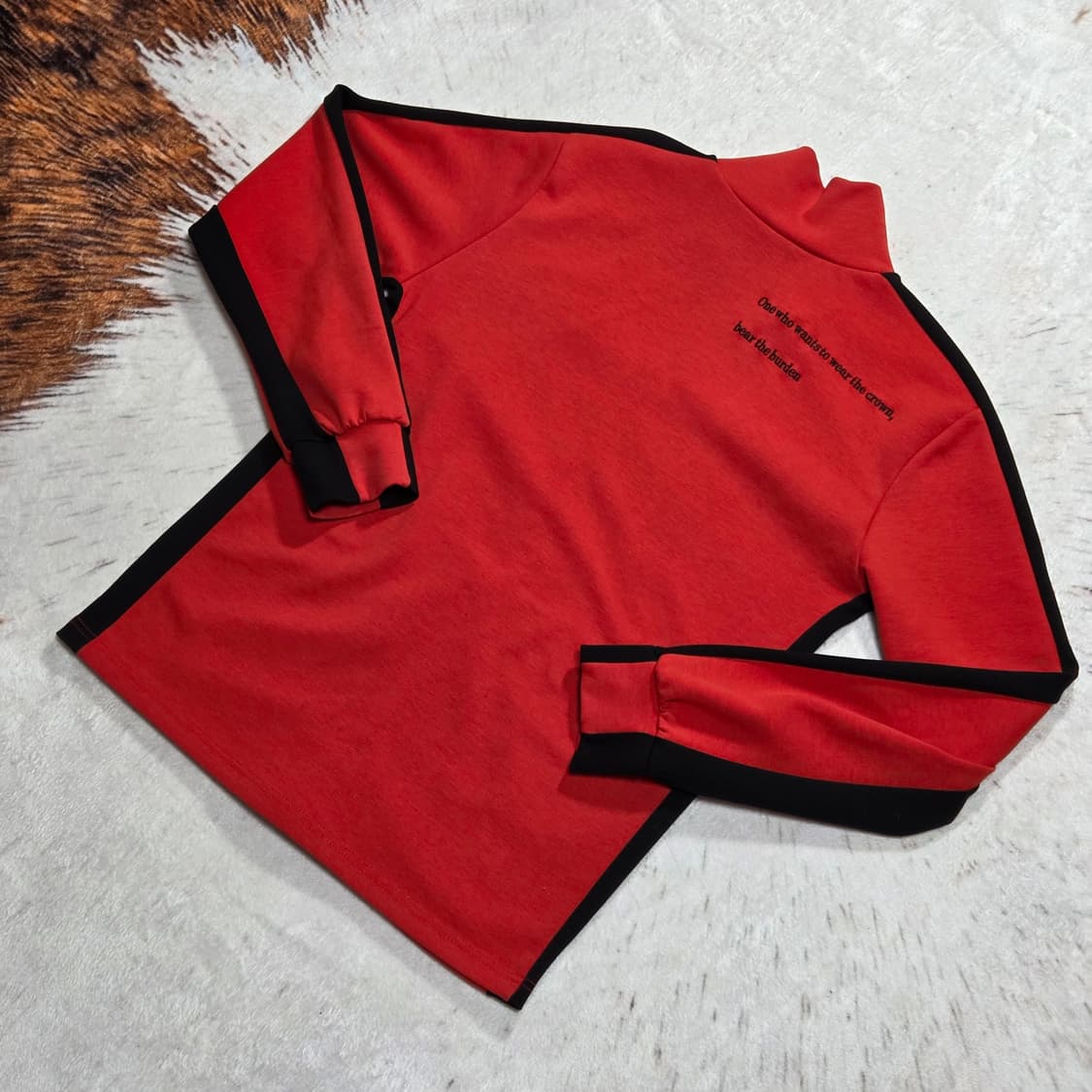 빈티지 레드 블랙 Y2K 펑크 져지 상품이미지5