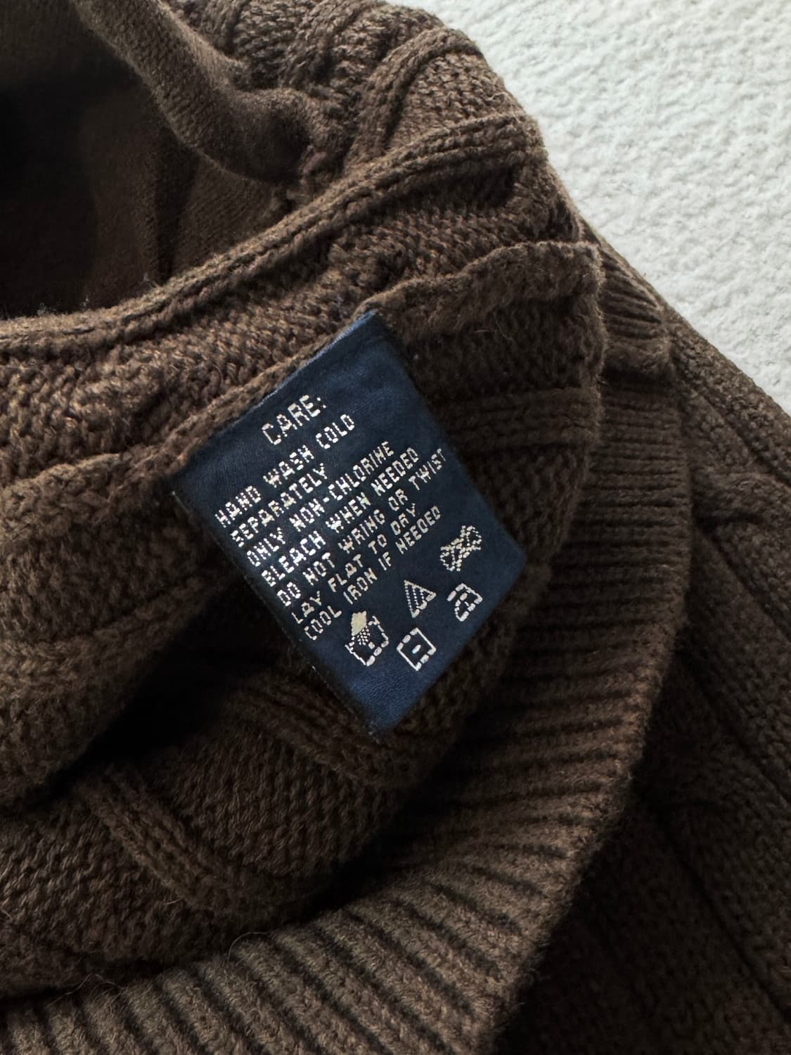 폴로 브라운 케이블 니트 집업 상품이미지5