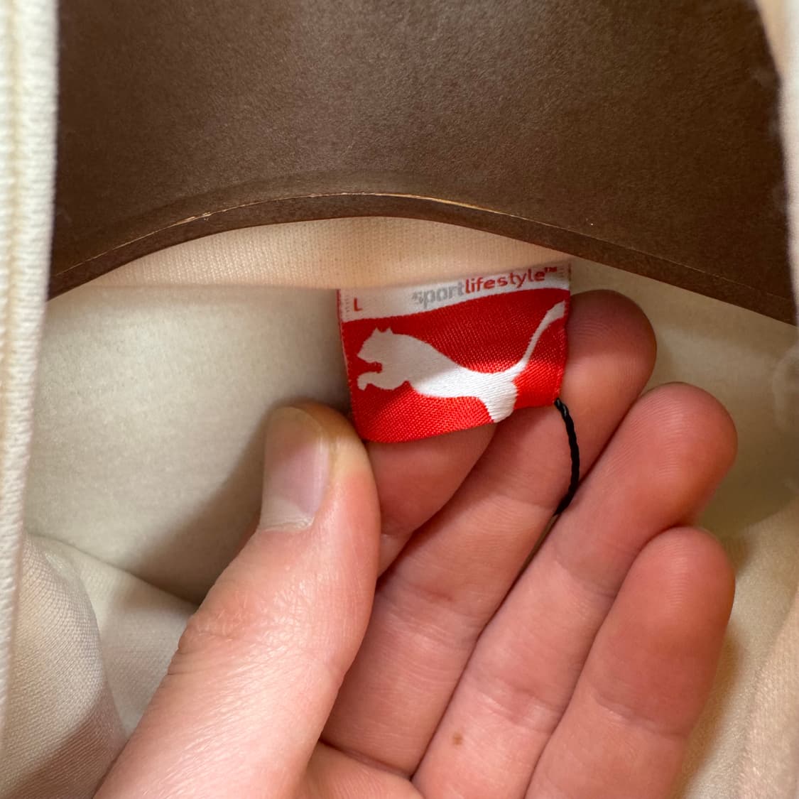 푸마 트랙자켓 전면 로고 포인트 그레이 아이보리 상품이미지6