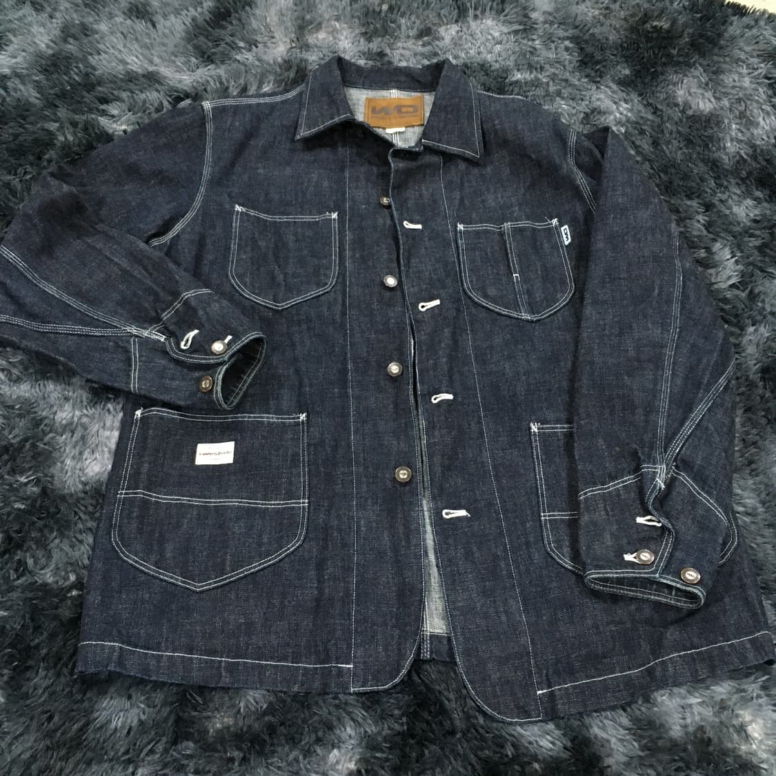 투티/0332 WEST SIDE 데님 흑청 자켓 생지 아우터 상의 상품이미지3