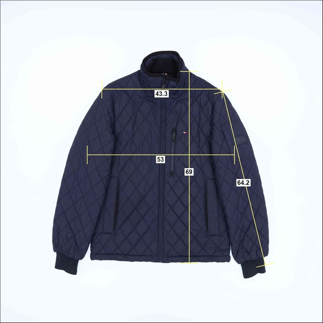 [S] 타미힐피거 퀄팅 와펜 경량 패딩 점퍼 자켓 네이비 N6944 상품이미지6