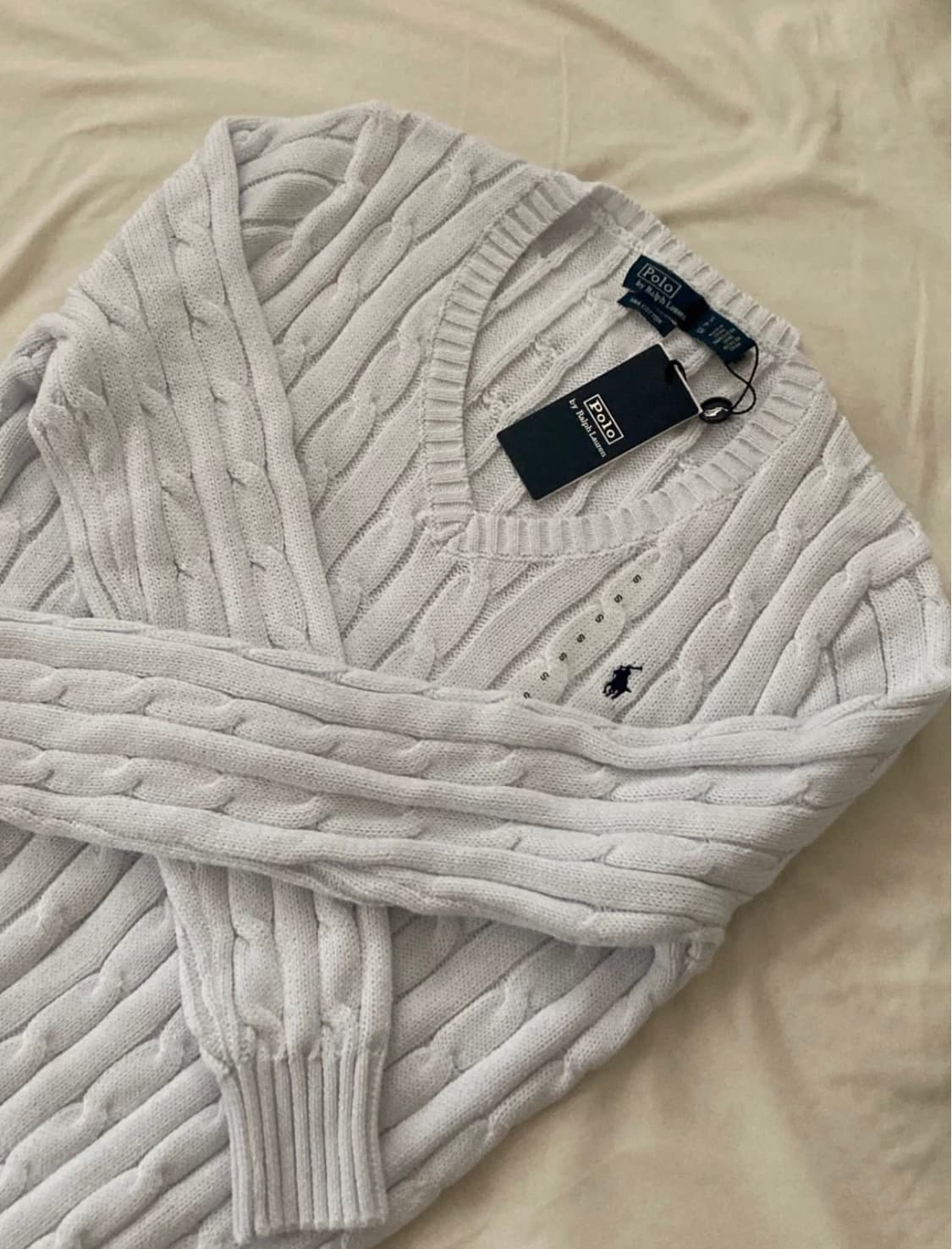 새상품 폴로 브이넥니트 S 상품이미지1