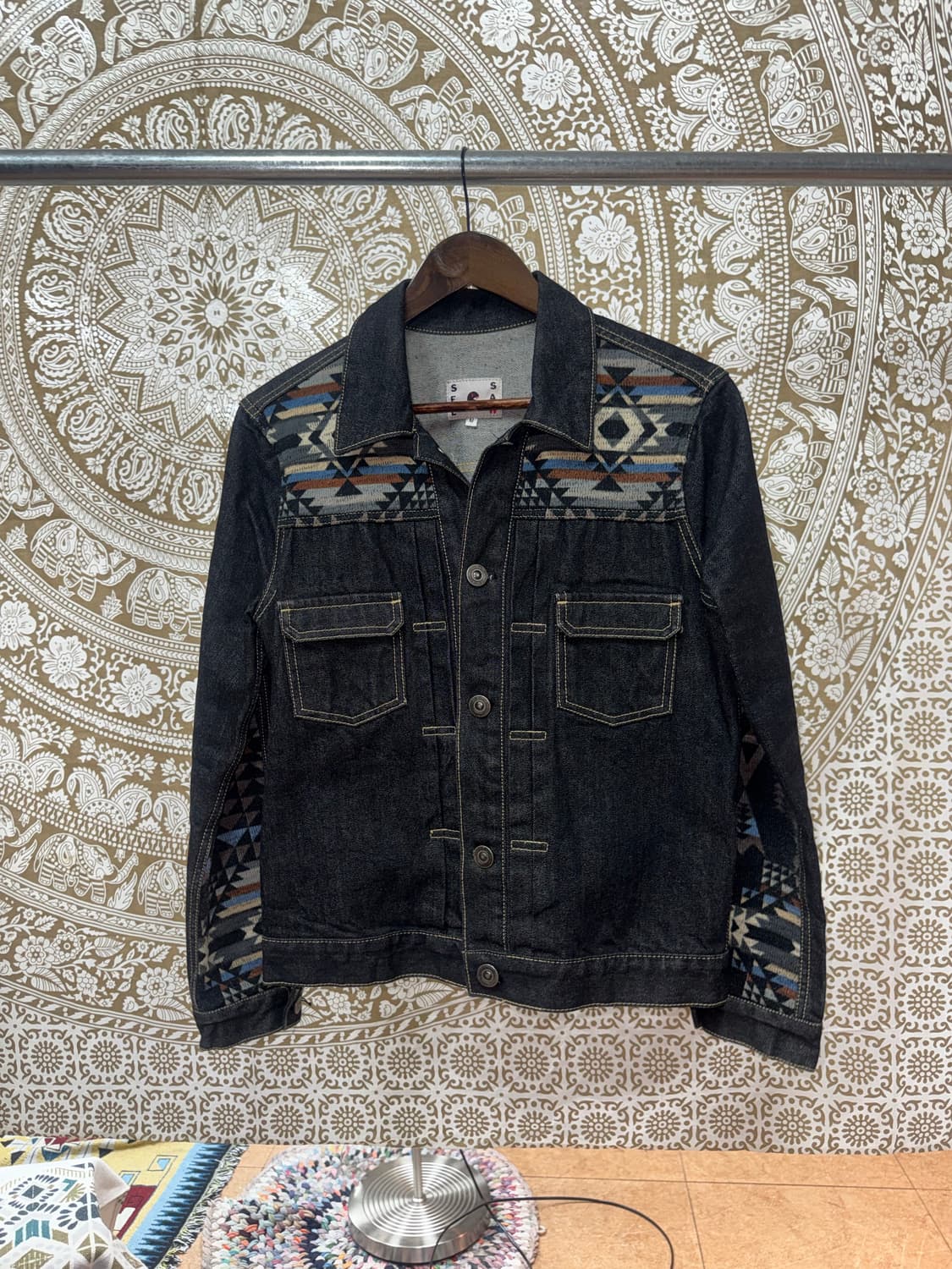 SEESAW 에스닉 나바호 흑청 데님 트러커  상품이미지3