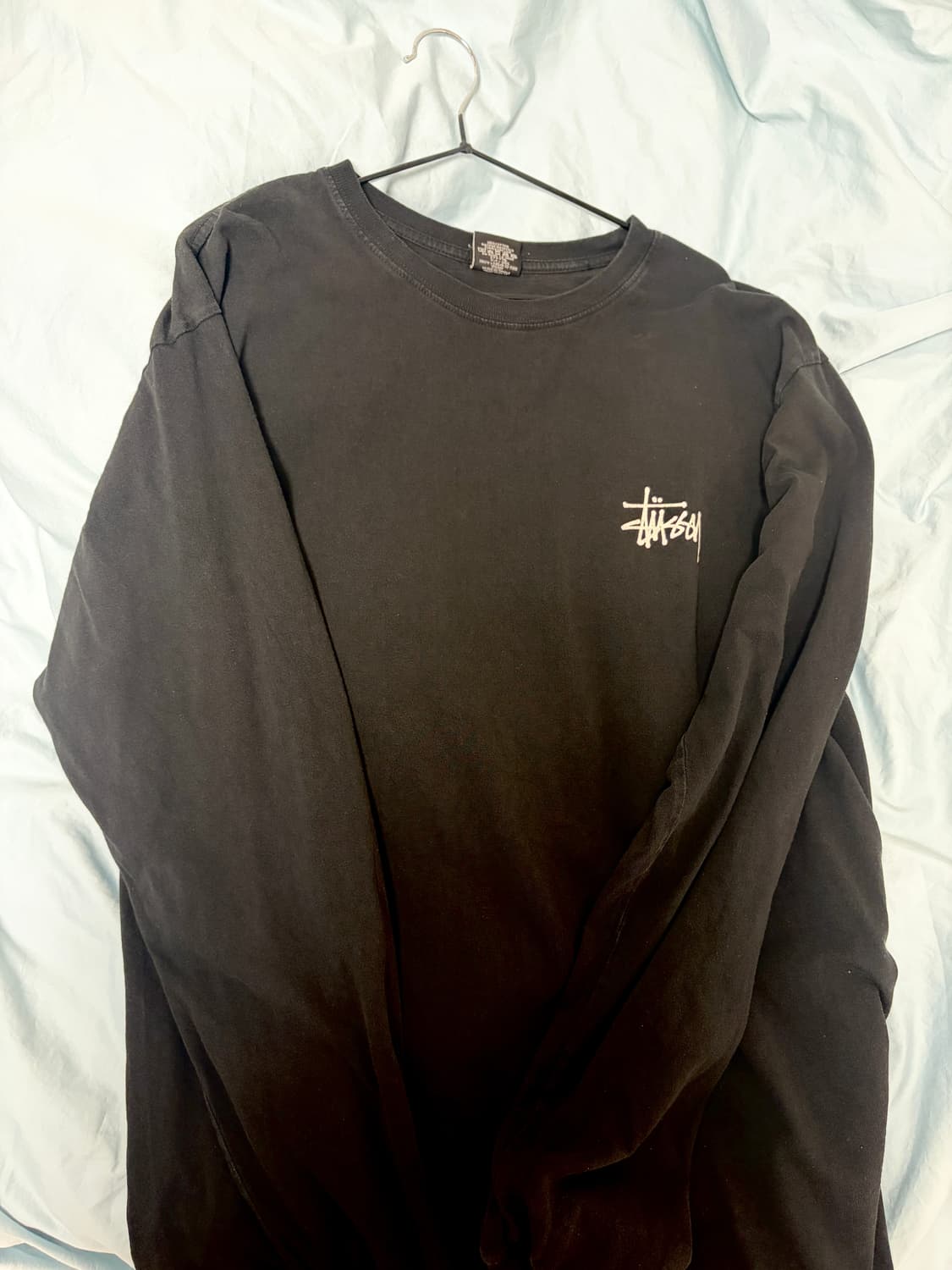 정품) 스투시 롱슬리브 긴팔티셔츠 블랙 상품이미지1