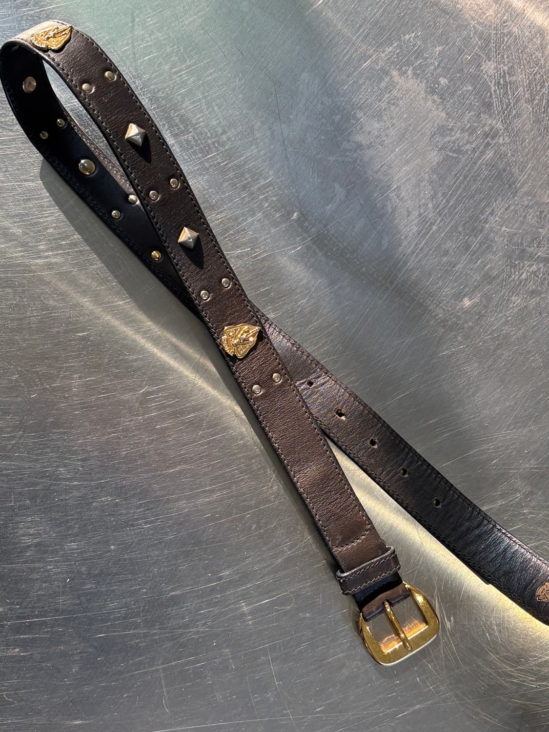 Gucci gold stud belt 상품이미지5