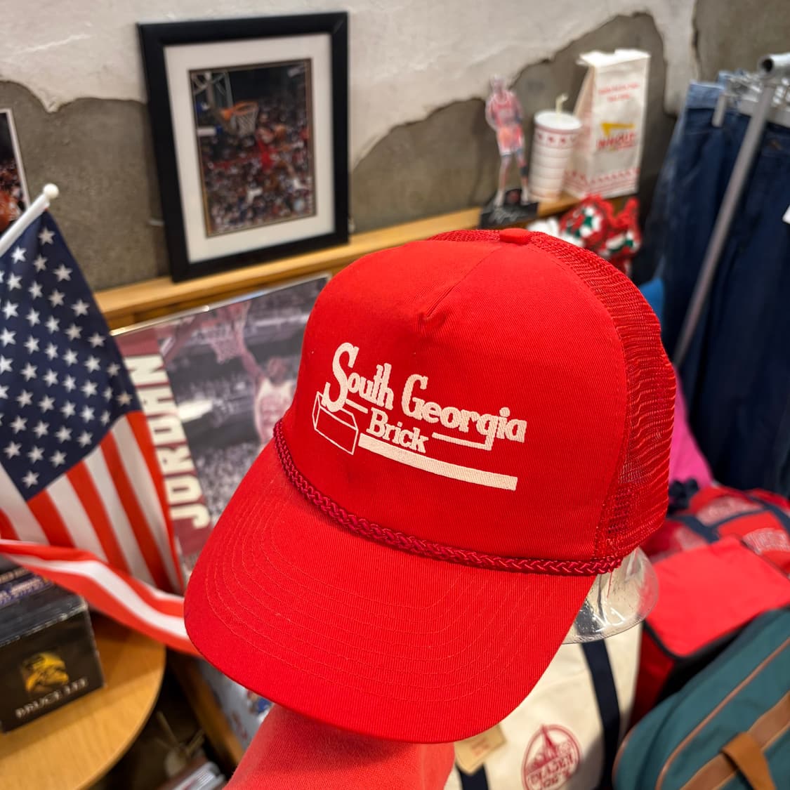 90s USA 빈티지 사우스조지아 트러커 매쉬 볼캡 모자  상품이미지2
