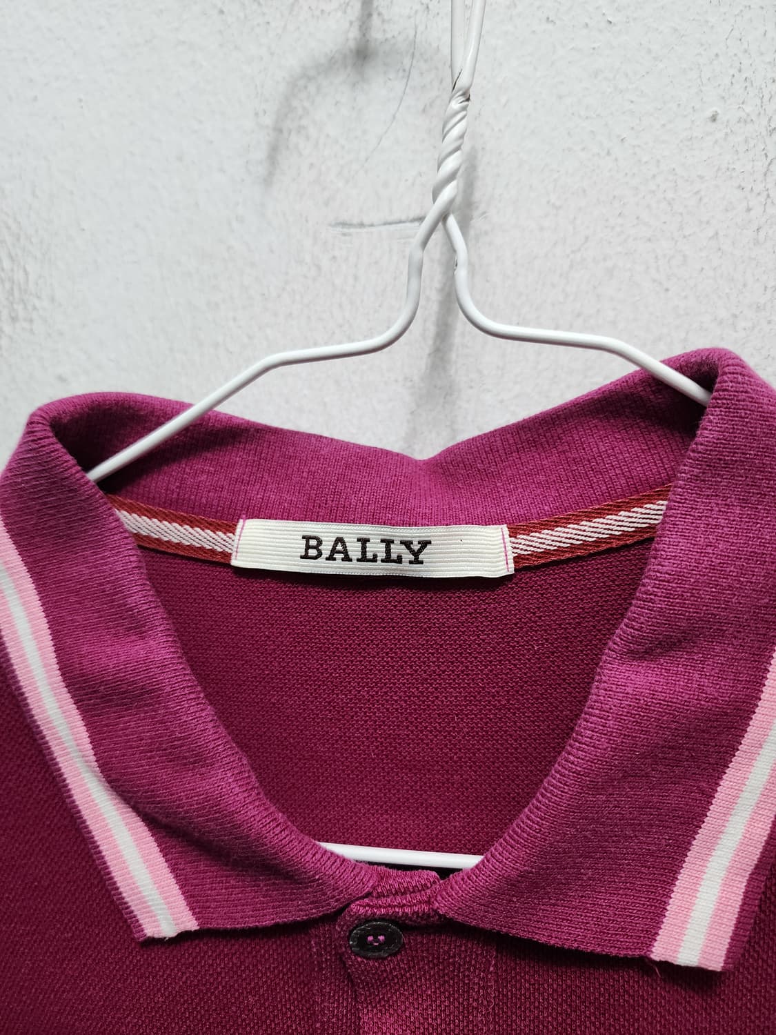 BALLY 발리 와인색 반팔 폴로티 상품이미지4