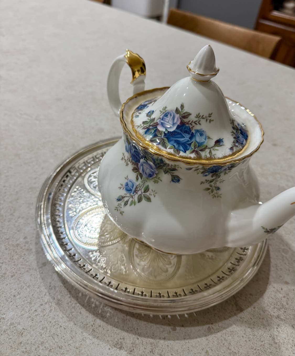 영국 Royal Albert 문라이트 로즈(Moonlight Rose티팟 상품이미지5