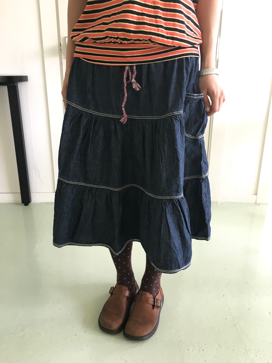BEAMS BOY denim pocket skirt 상품이미지1