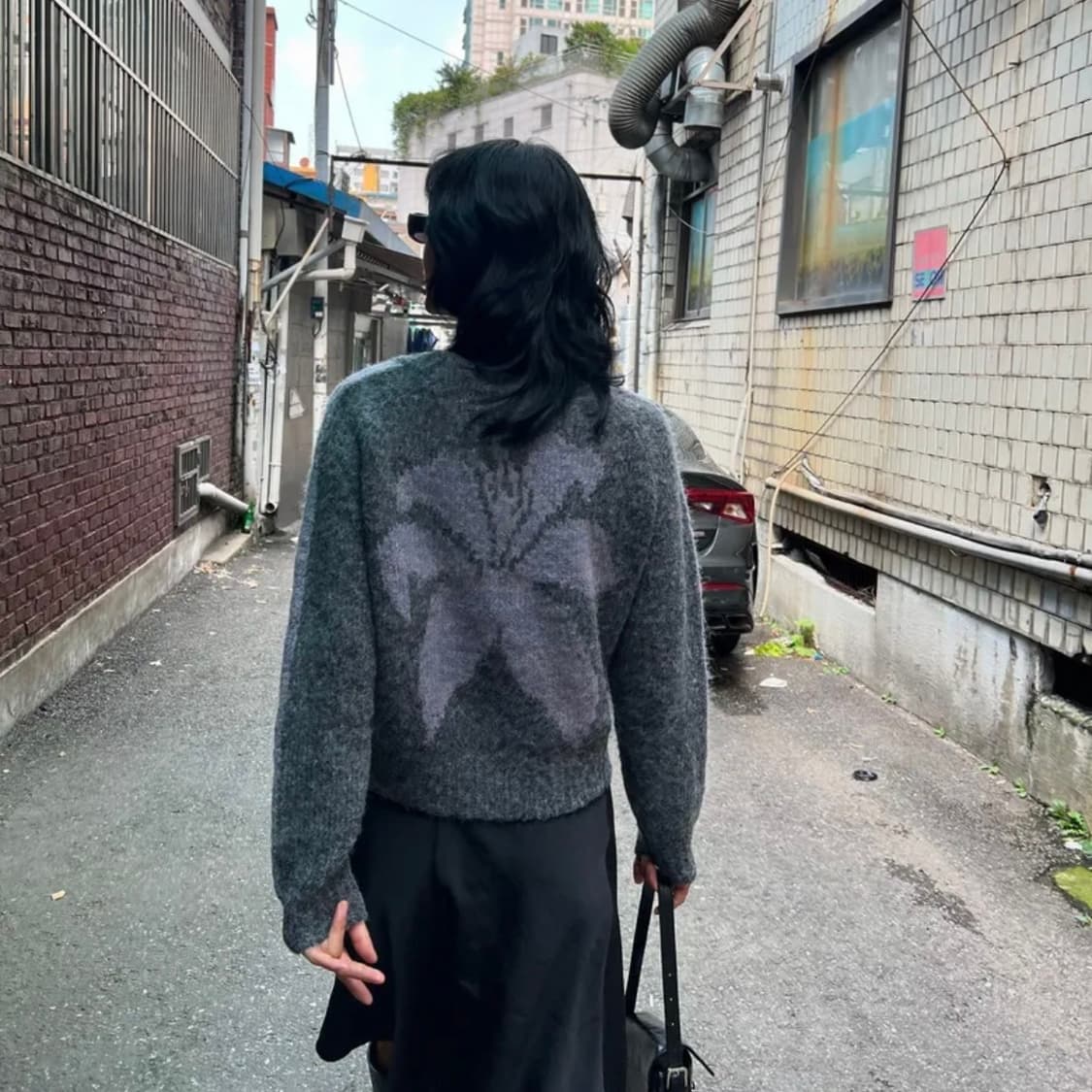 파르티멘토우먼 / 릴리 부클 니트 스웨터 _ 차콜 상품이미지5