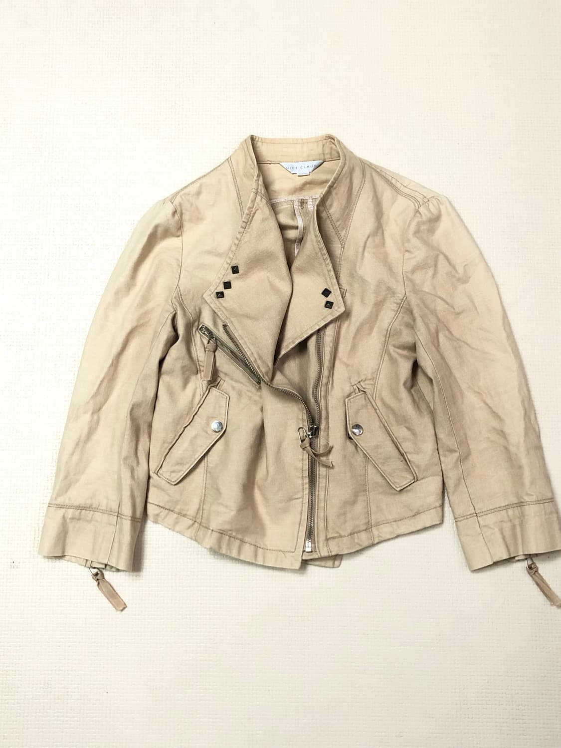 빈티지 베이지 펑크 코튼 자켓 상품이미지10