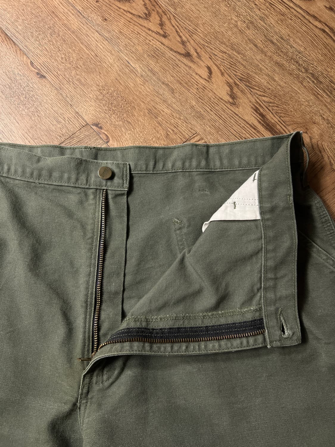 [42]칼하트 USA 덩가리핏 빅사이즈 모스그린 싱글니 카펜터 워크 팬츠 상품이미지3