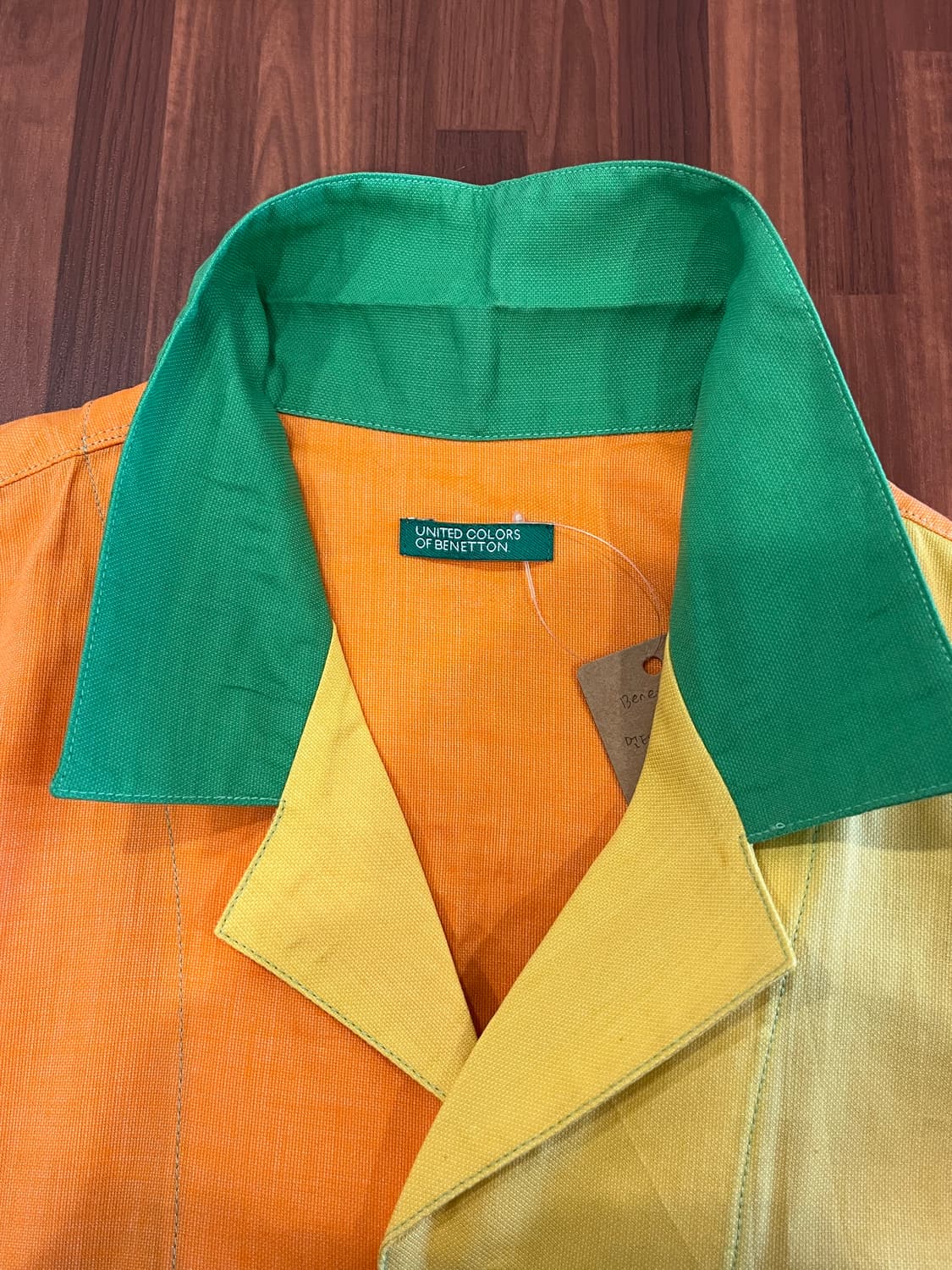 Benetton 베네통 멀티 컬러 오픈 카라 반팔 셔츠  상품이미지9