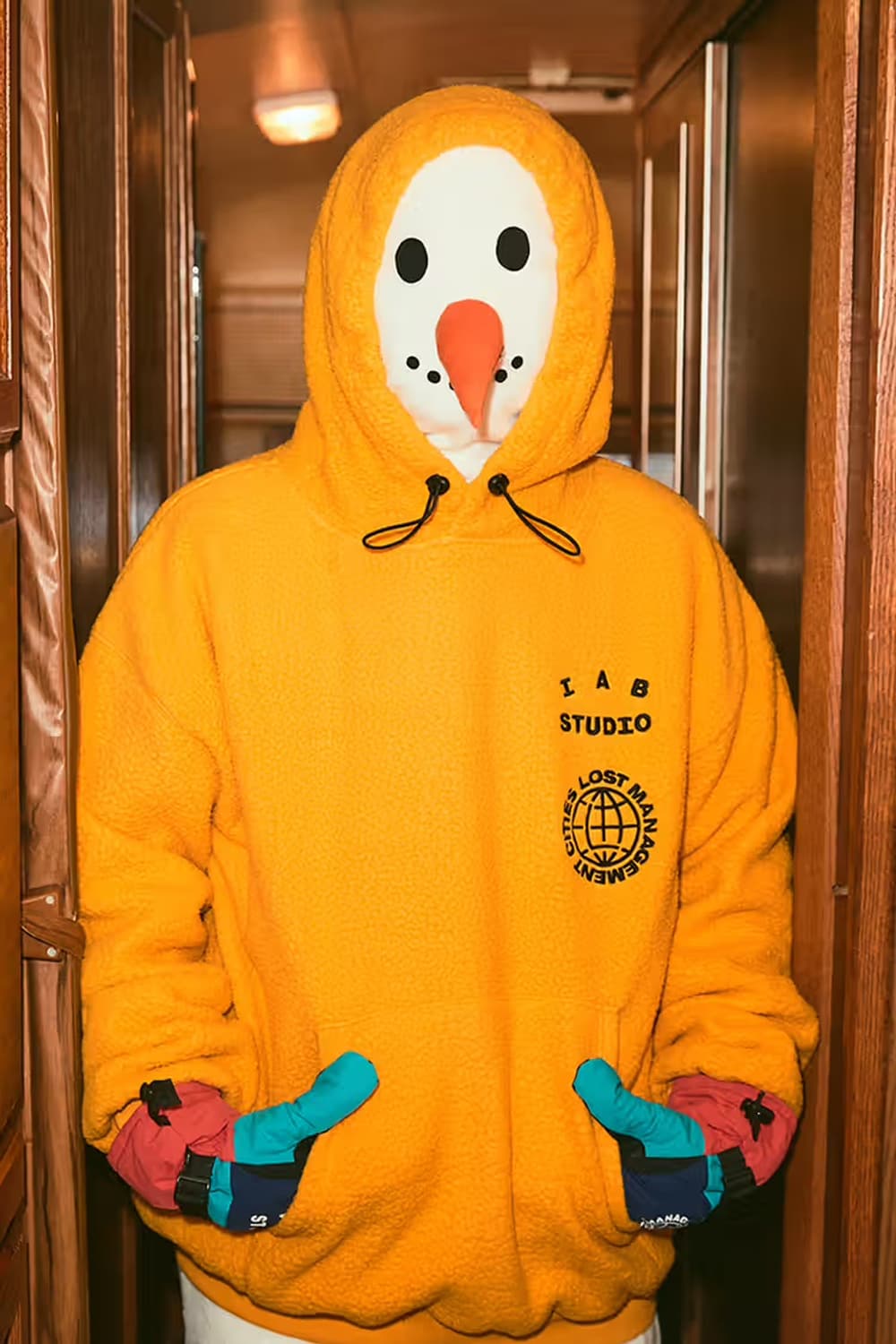 아이앱 스튜디오 x LMC 보아 플리스 후드티 옐로우 L 상품이미지4