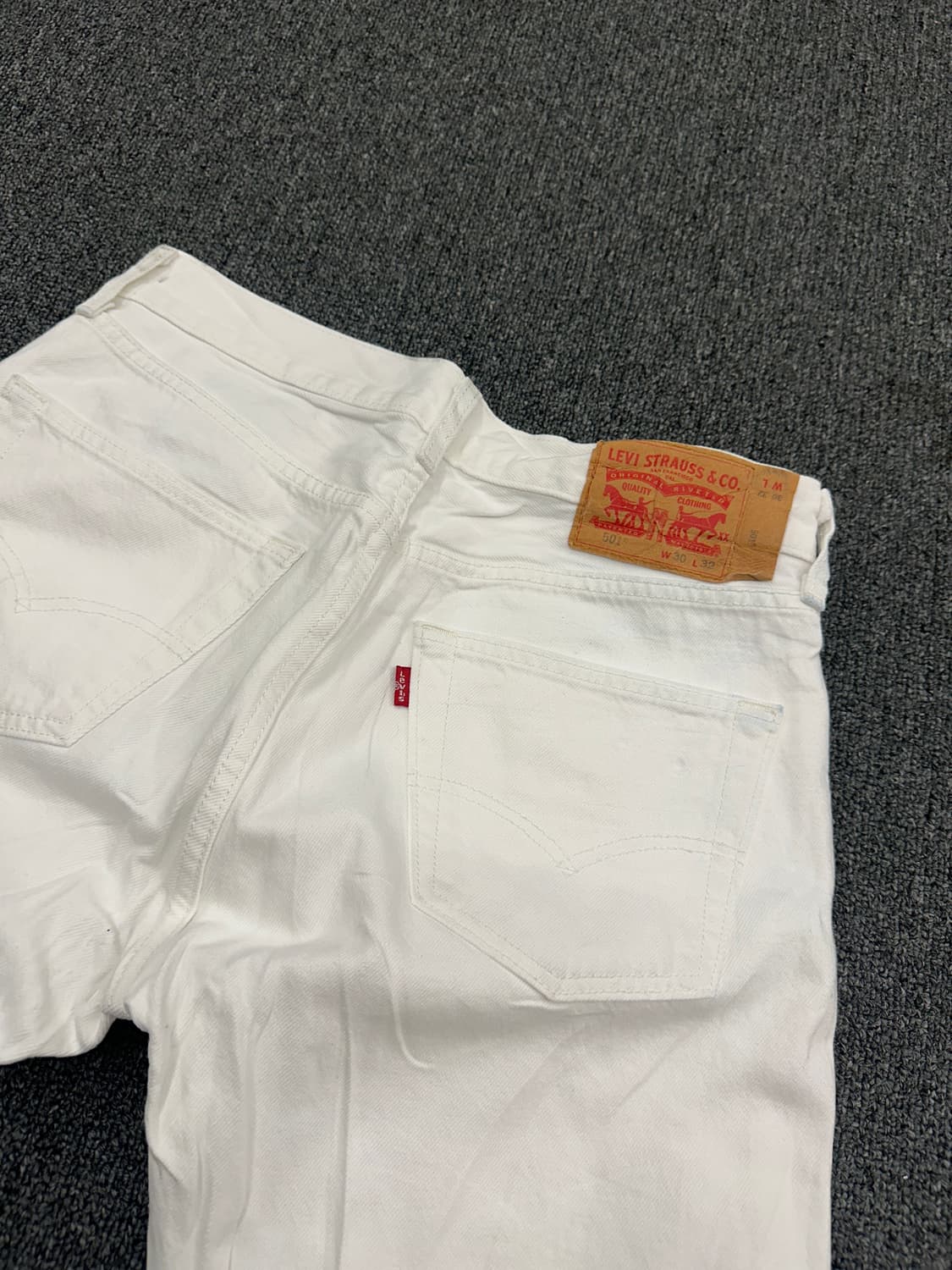 30) 리바이스 501 크림진 화이트 데님 상품이미지2