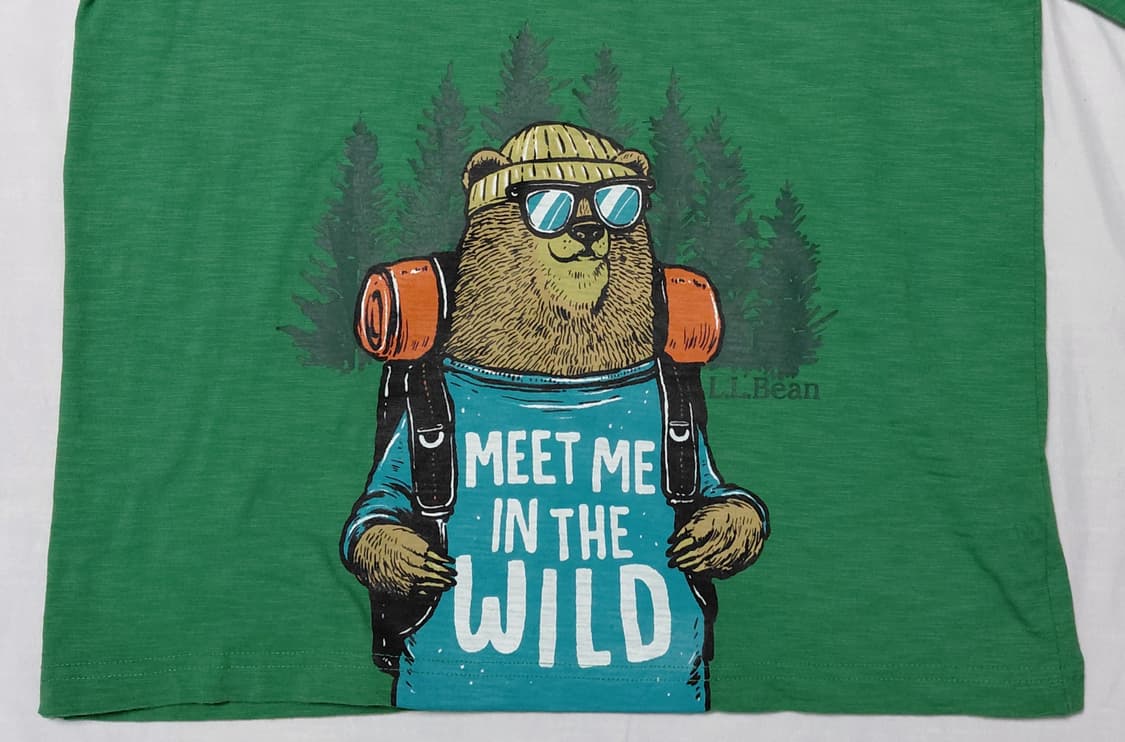 [L.L.Bean/XL] 엘엘빈 키즈 그래픽 긴팔 티셔츠 (그린) 상품이미지3