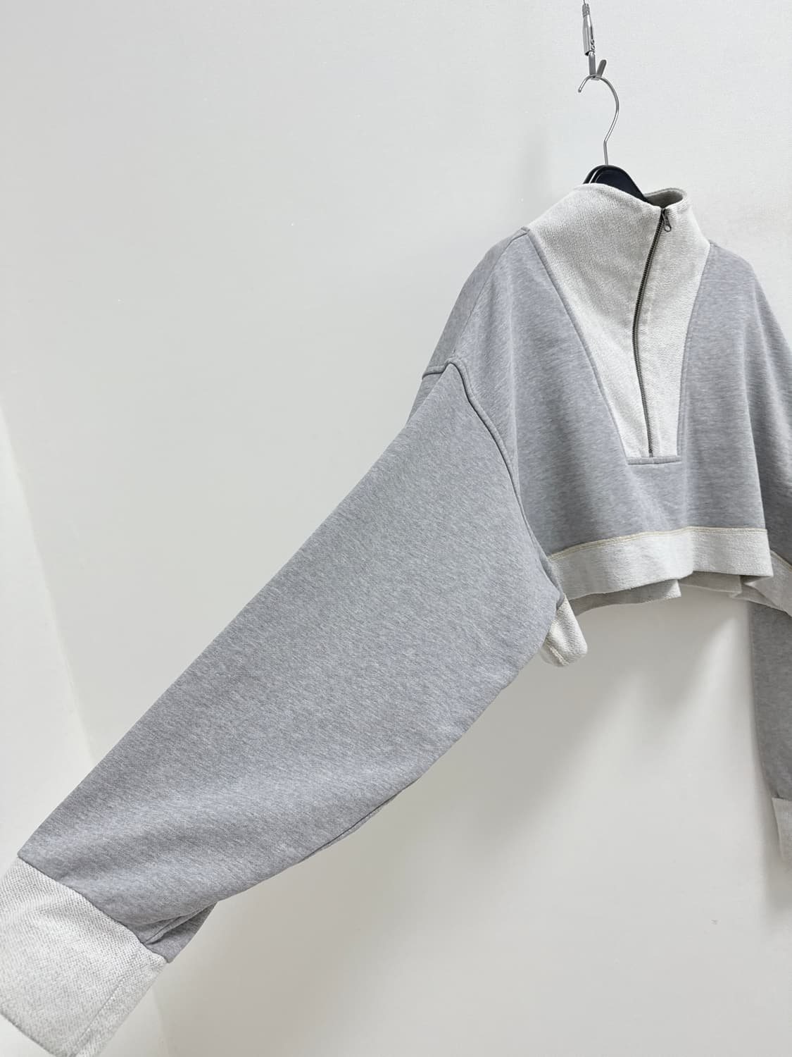 더일마 스웨트 크롭 집업 탑 상품이미지4