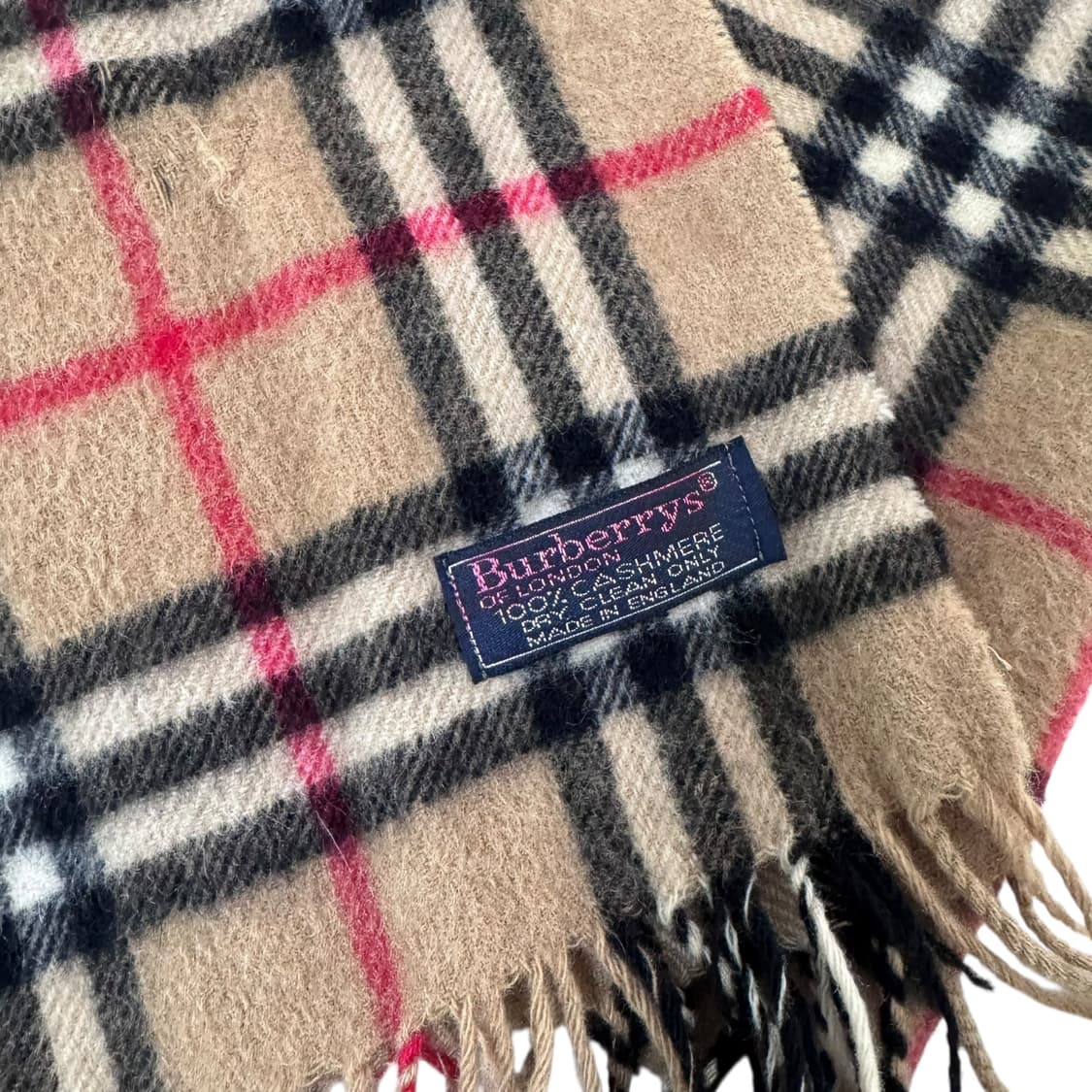 정품 버버리 노바체크 캐시미어 베이지 머플러 상품이미지3