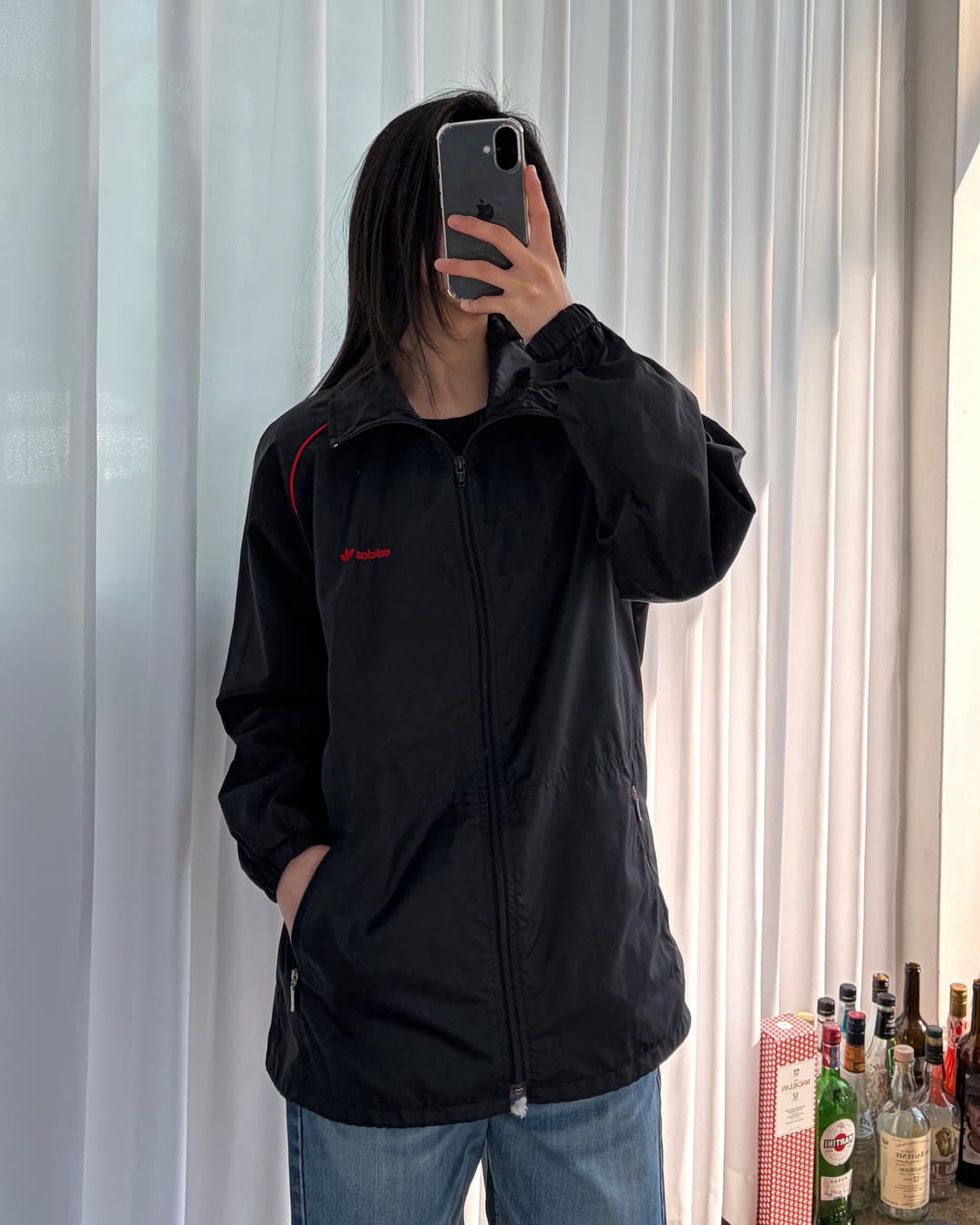 [L]아디다스 JPN 90s 올드스쿨 트레포일 바람막이 상품이미지1