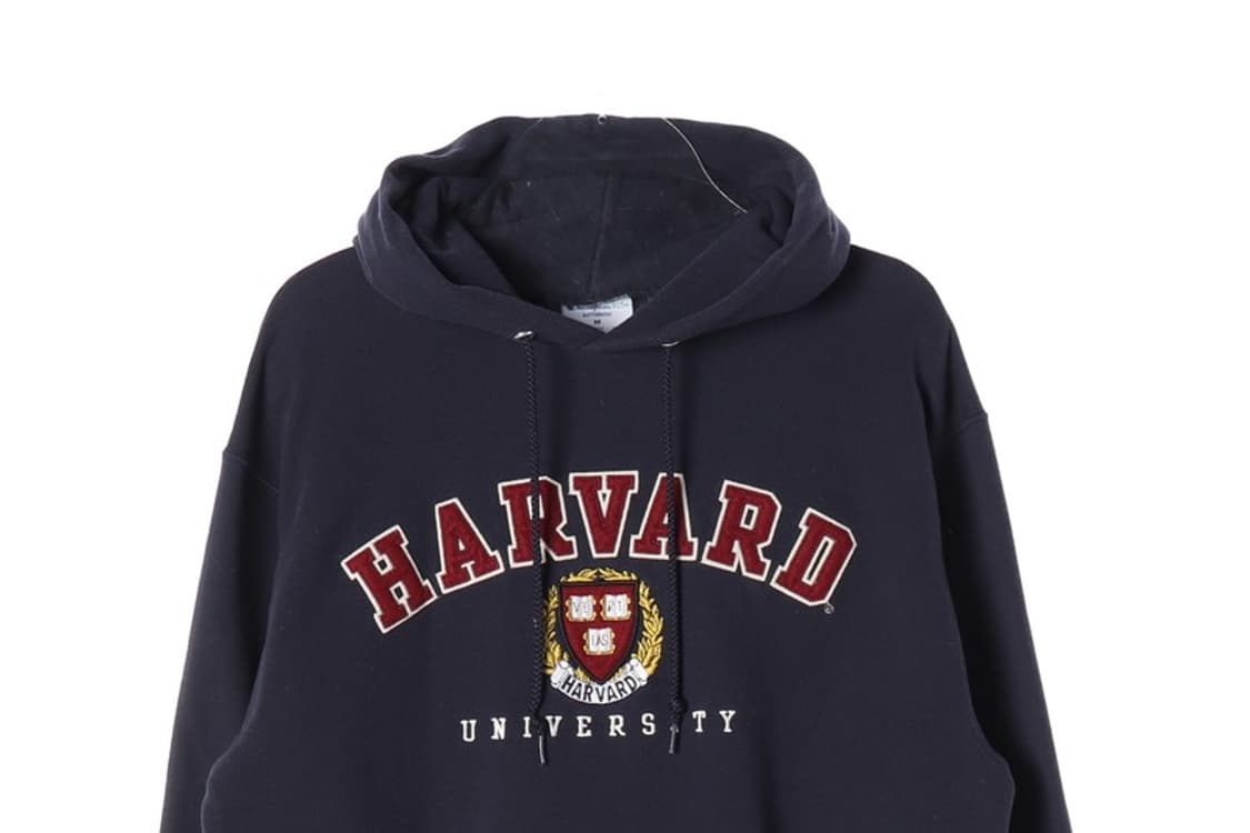 챔피온 네이비 하버드 아치 로고 후드 M 상품이미지3