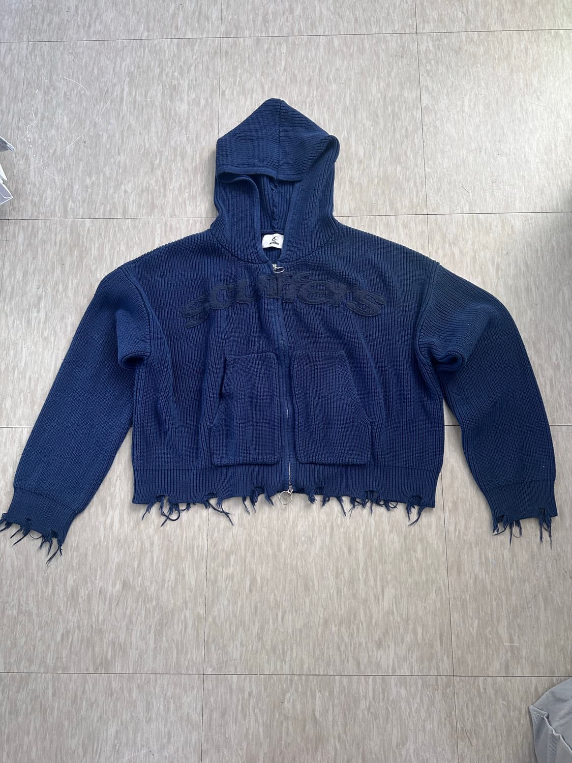 scuffers 네이비 니트집업 상품이미지3