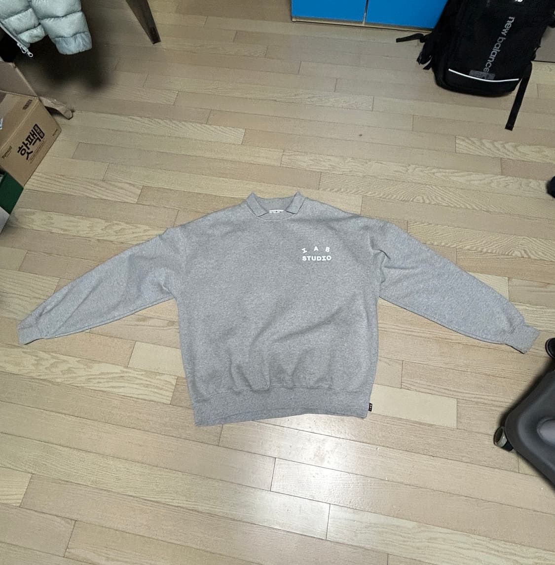 아이앱 스튜디오 럭비 스웨트셔츠 L 회색 상품이미지4