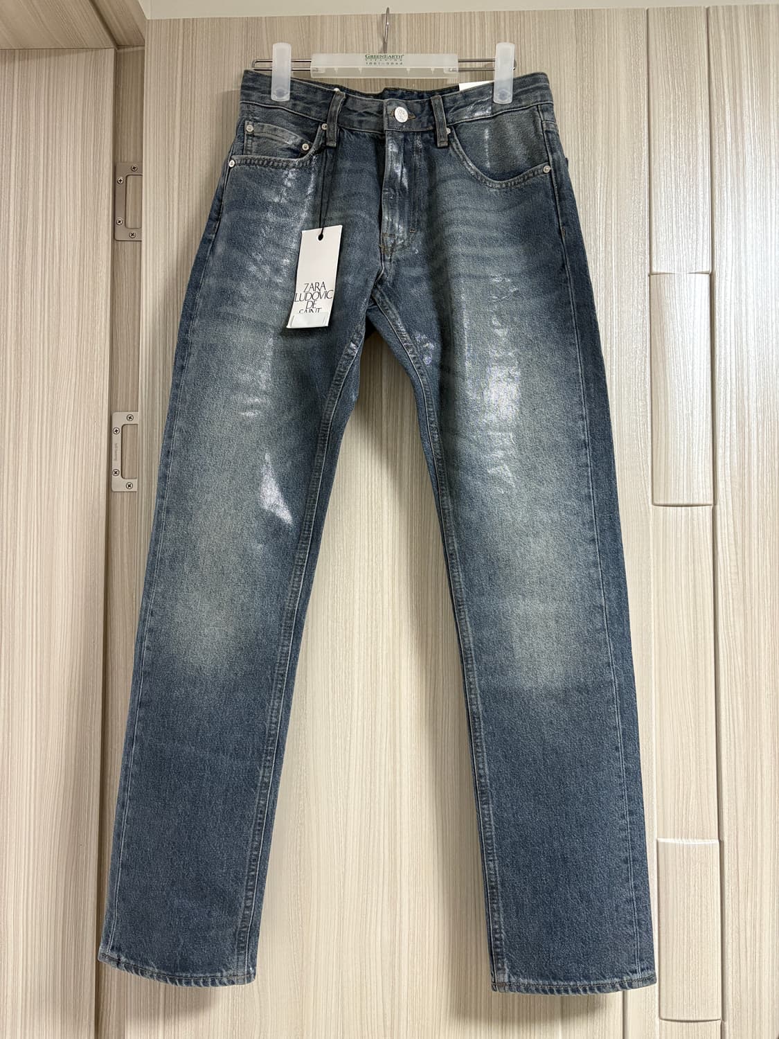 ZARA X LUDOVIC DE SAINT SERNIN 블루 왁스 코팅진 상품이미지1