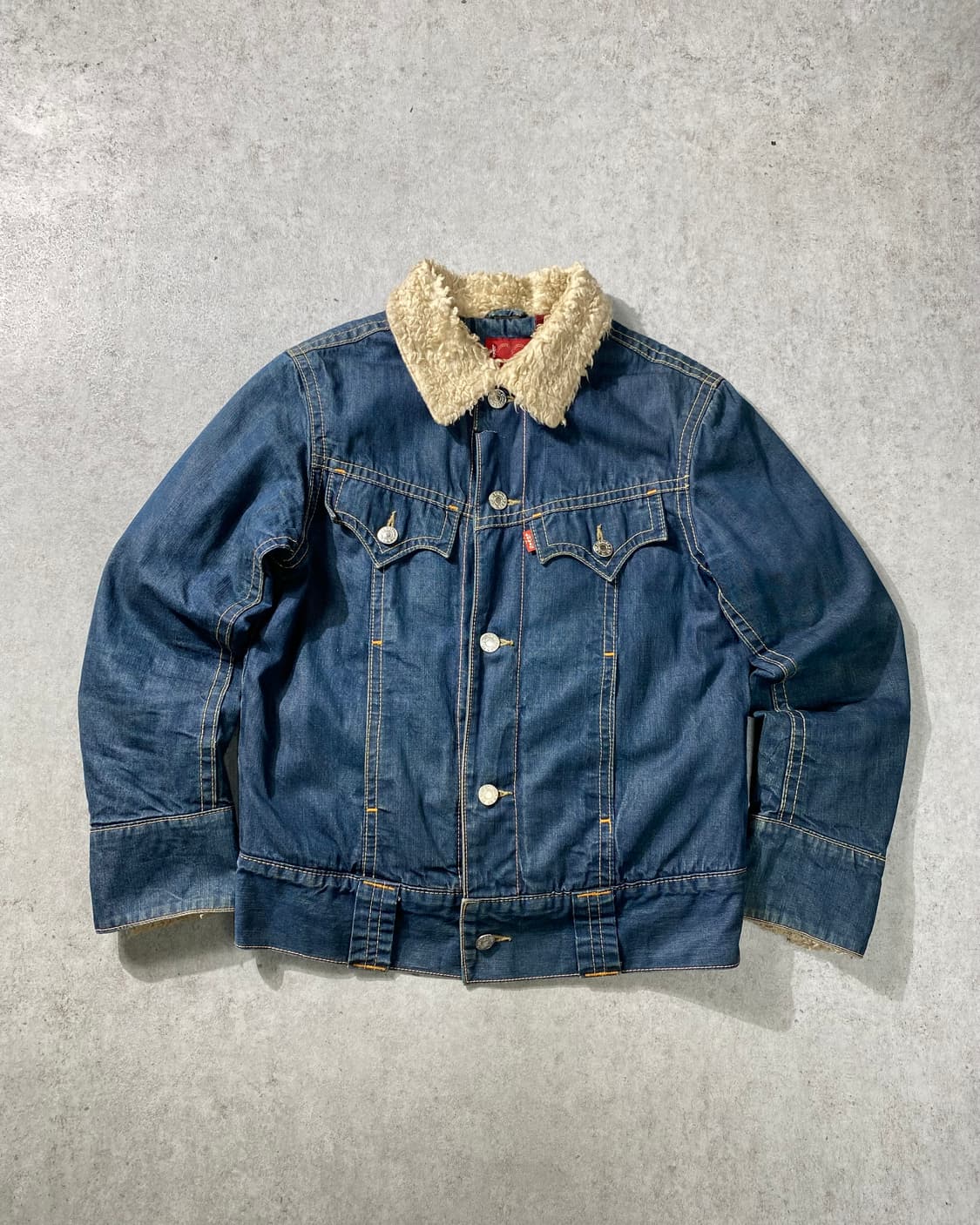 [M] 00s Levi's 리바이스 타입원 데님 쉐르파 자켓 상품이미지3
