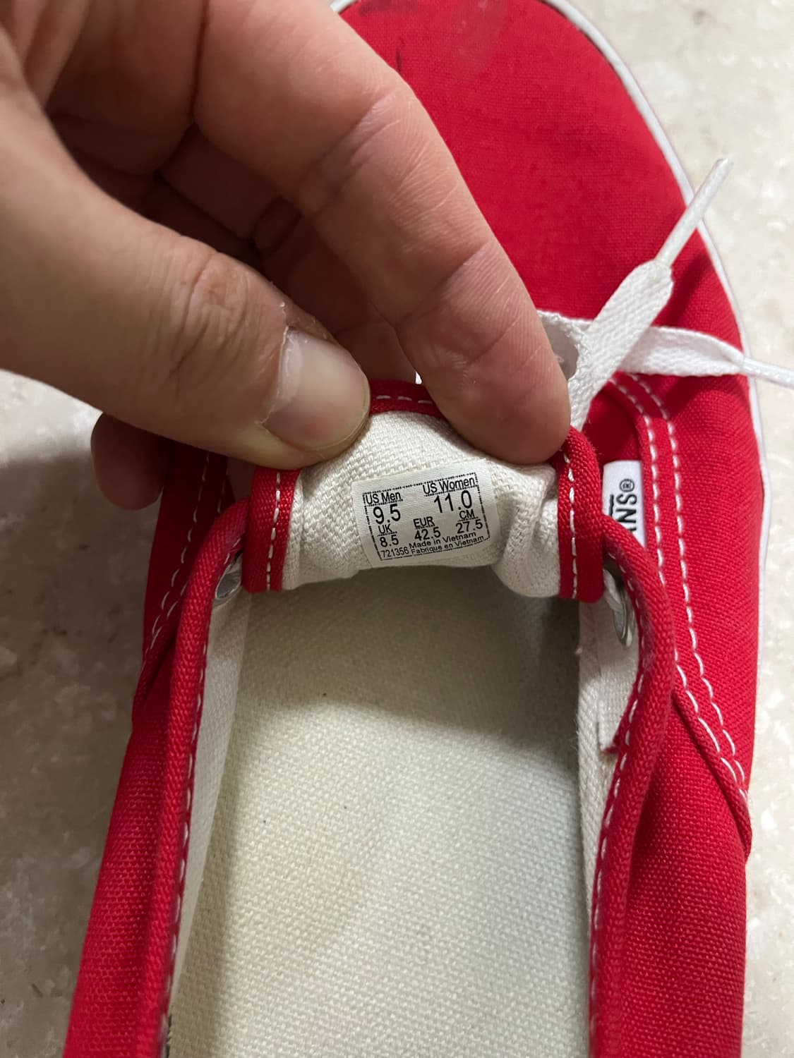 반스 어센틱 레드 스니커즈 275 상품이미지4