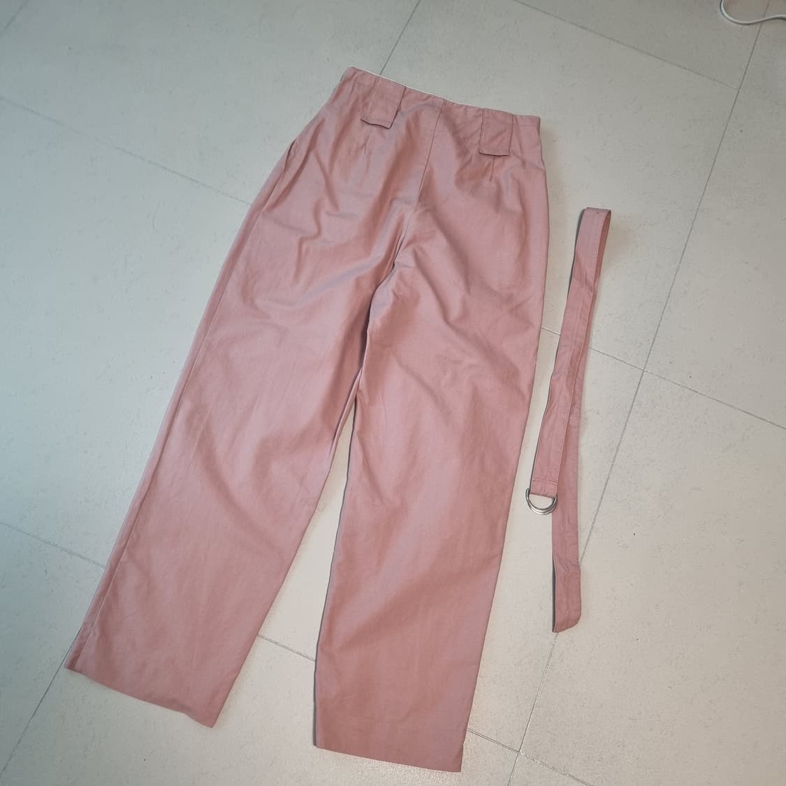오르 핑크색 와이드 팬츠 M 상품이미지4
