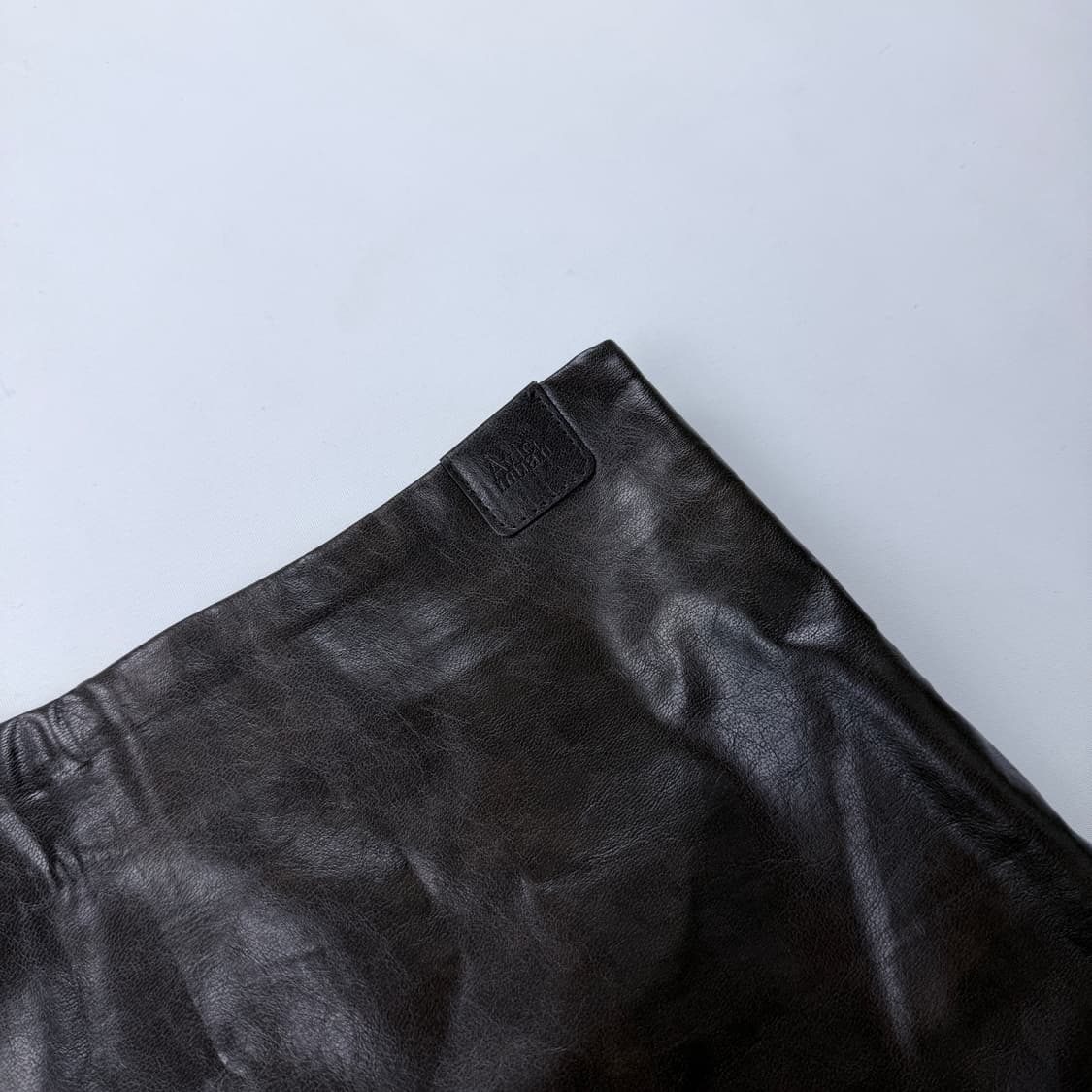 아비에무아 레더 로고 포인트 미니 스커트 상품이미지4