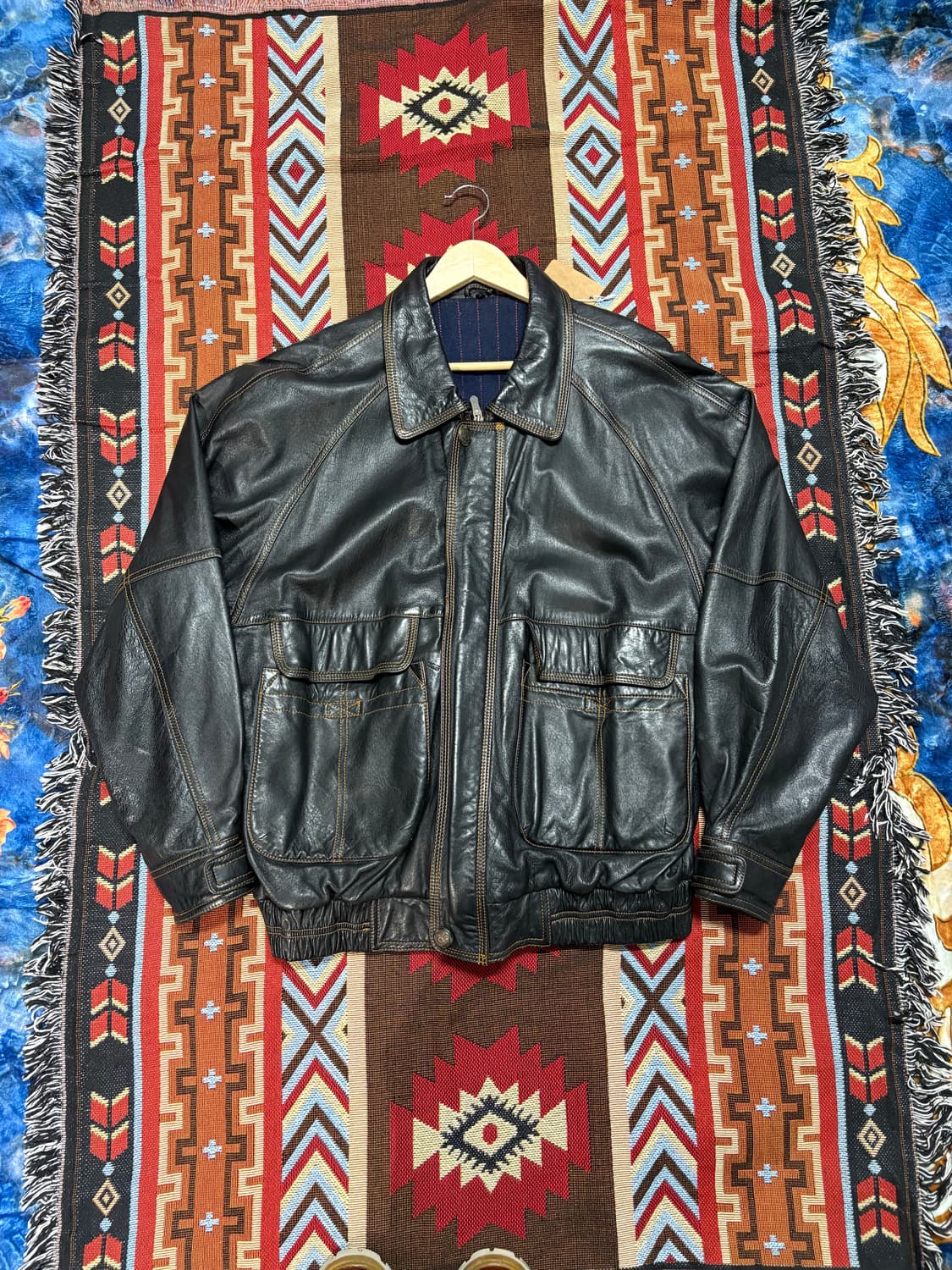 CAPACCI A-1 스트치 양가죽 레더자켓 상품이미지1