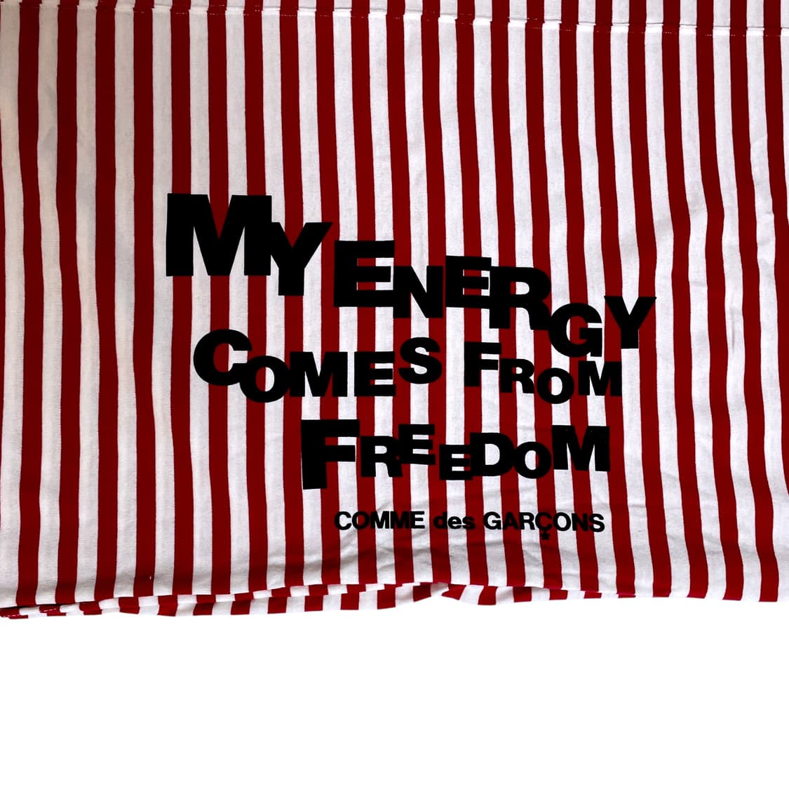 꼼데가르송 스트라이프 머플러 레드 상품이미지4