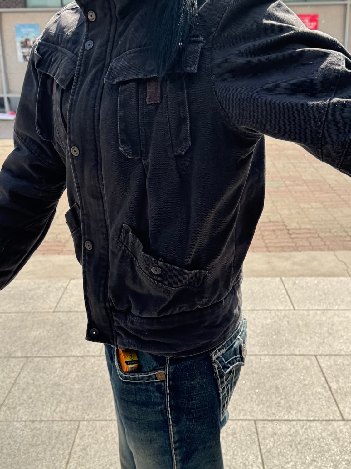 지스타 로우 빈티지 차콜 자켓 상품이미지4