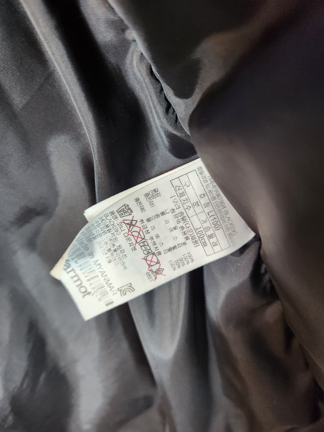 마모트 블랙 다운롱패딩 L(100) 상품이미지10