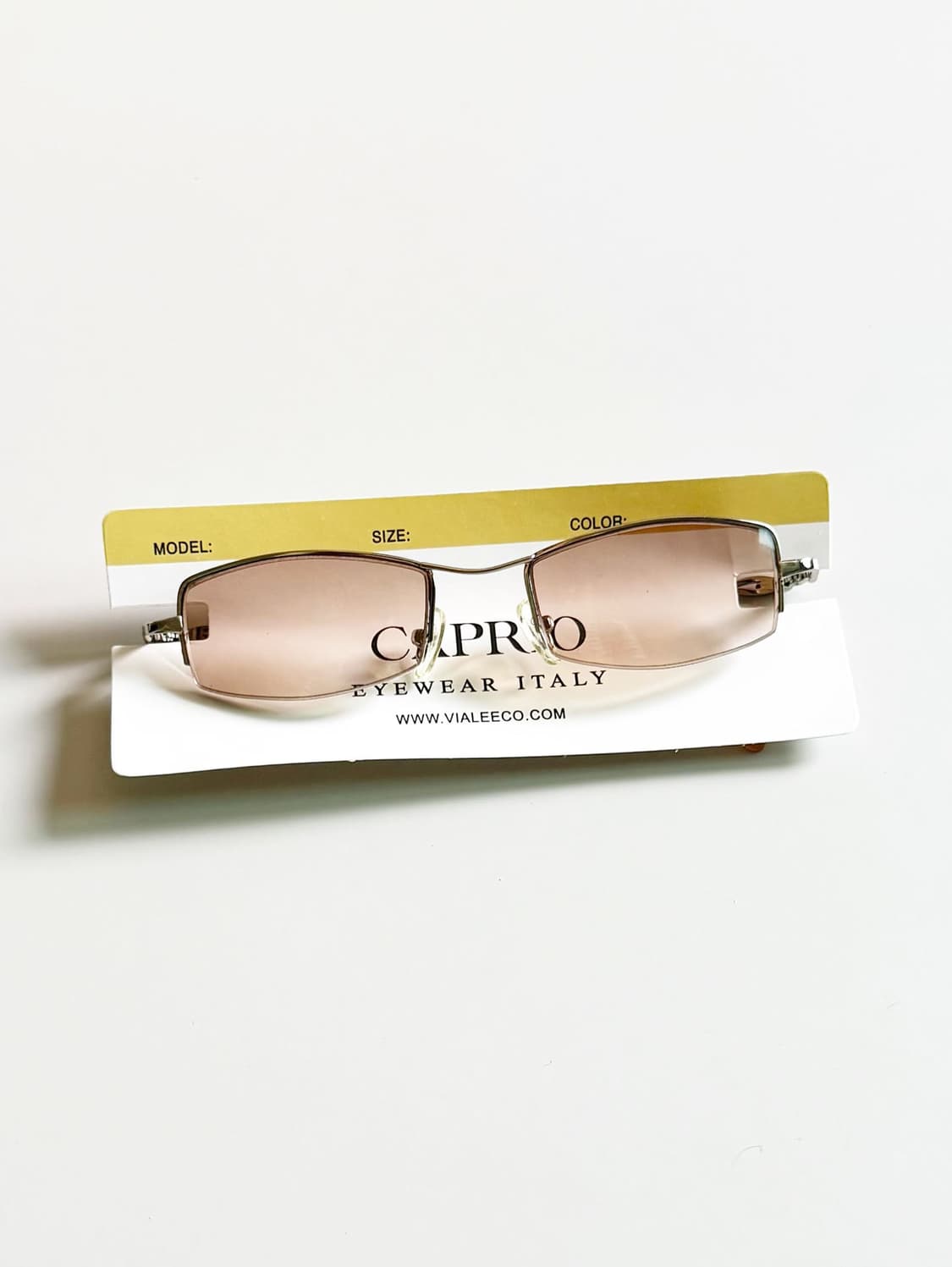 CAPRIO 반무테 스퀘어 메탈 빈티지 틴트 선글라스 상품이미지2