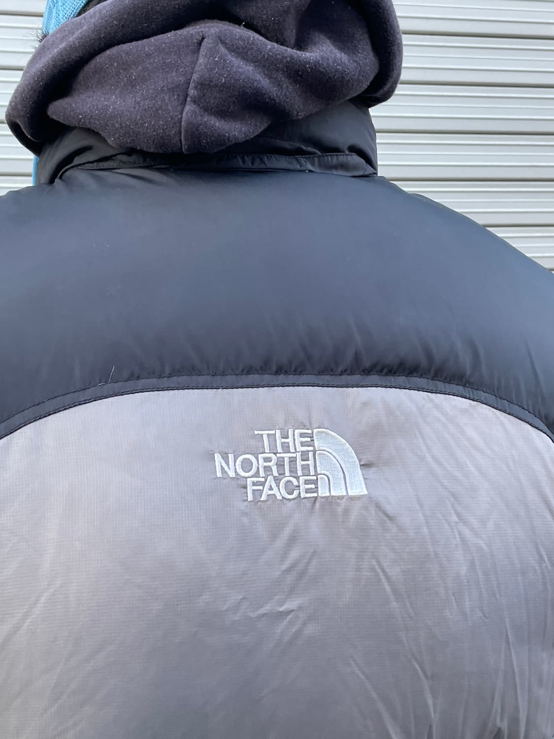 90-00s TNF Center Logo Nuptse Silver 상품이미지2