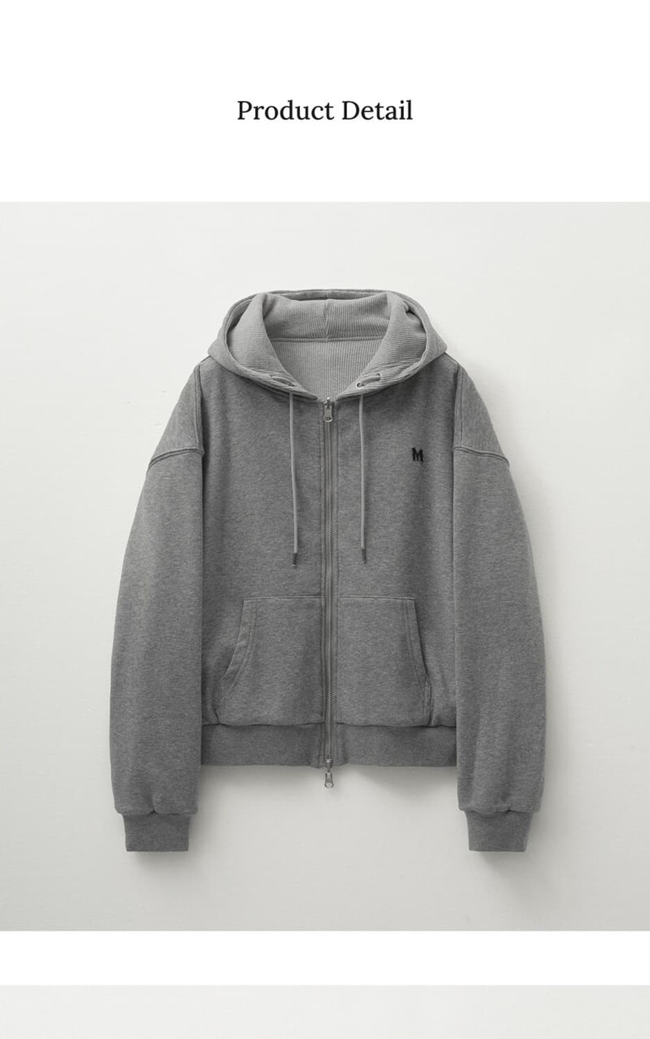 몽돌 리버시블 양면 후드집업 새상품 상품이미지5