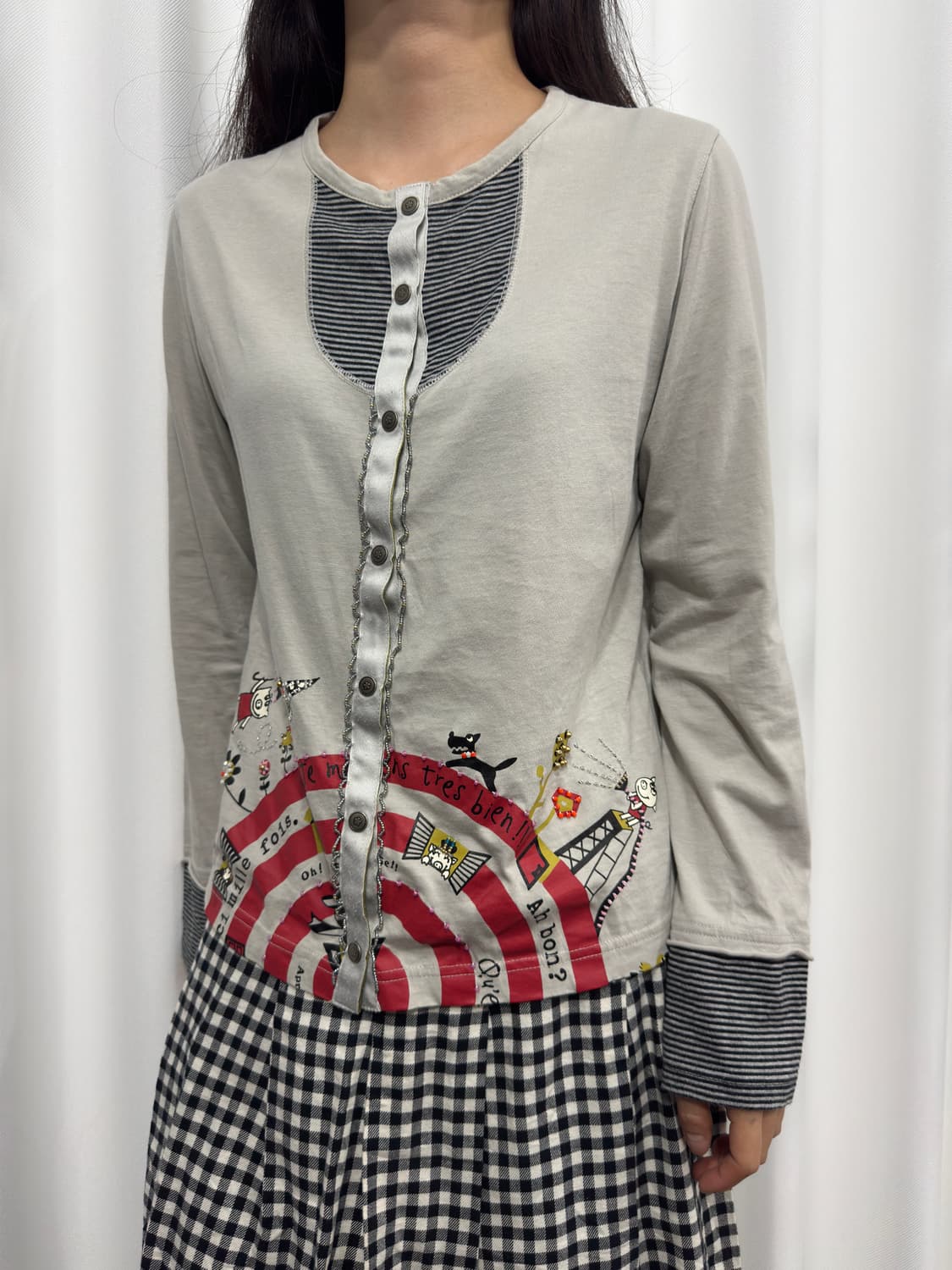 olleborebla design cardigan 상품이미지2
